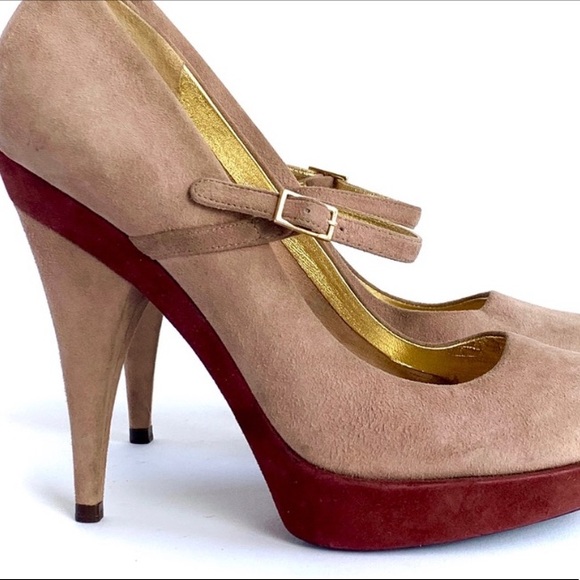 Dolce & Gabbana Suede Color Block Heels - Picture 3 of 4